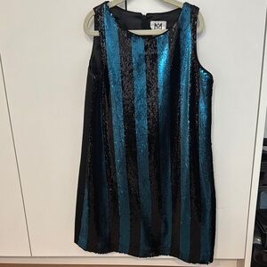 Milly Minis Black and Blue Formal Dress